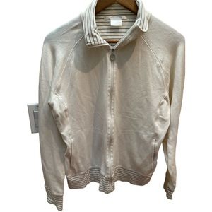 NIKE Golf sweater full down zipper size xl beige and brown embroidery on  back